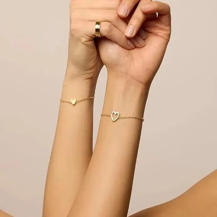 Set Pulseras Corazones — 2x1
